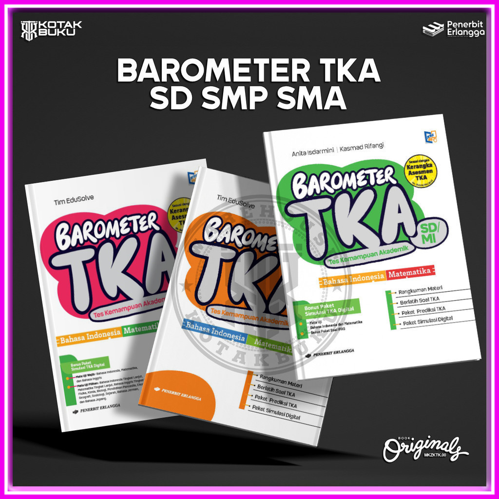 [ Erlangga ] Buku Barometer SD SMP SMA / TKA SD / TKA SMP / TKA SMA