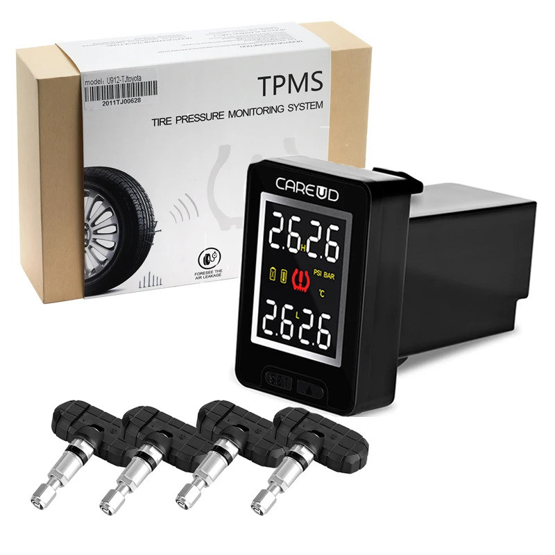 CAREUD U912 TPMS Asli untuk Honda Toyota Mazda Nissan Sensor Tekanan Ban Internal Sistem Pemantauan 
