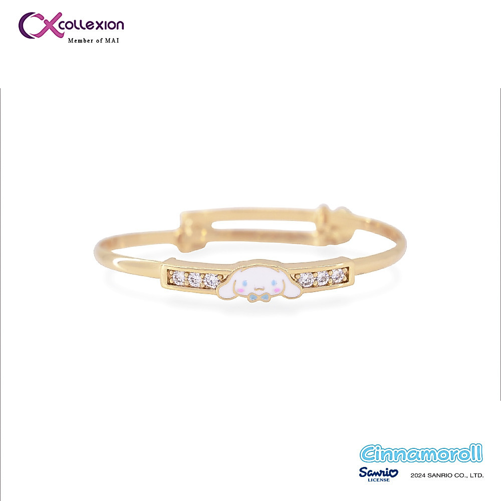Gelang Kaku Anak Lapis Emas Collexion Dreamy Cinnamoroll Cloud Tie Gold Plated Bangle Gold  08312500