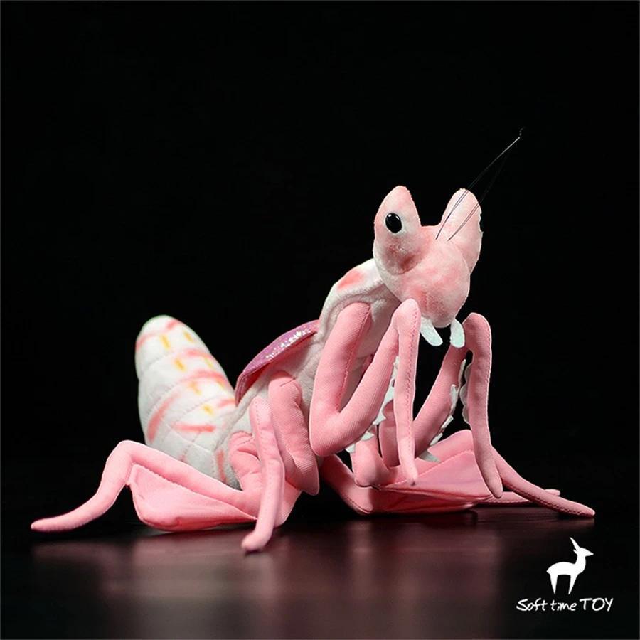Orchid Mantis High Fidelity Anime Cute Plushie Chinese Mantid Plush Toys Lifelike Animals Simulation