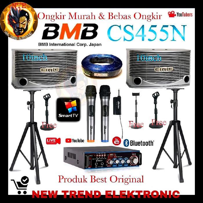 Paket karaoke sound speaker BMB CS455N 10 inch original SNI Resmi - bmbCs455N
