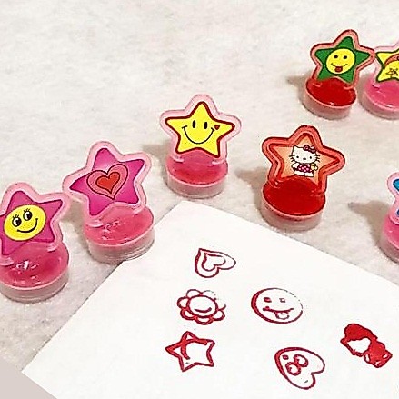 Stampel anak lucu Mainan stempel Anak karakter Mainan Edukasi