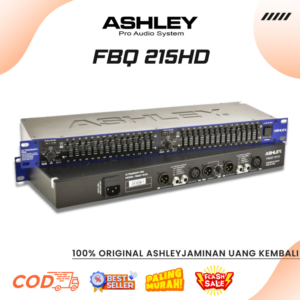 Equalizer Ashley FBQ 215HD EQ with Feedback Detection Equalizer Ashley Mqx 215