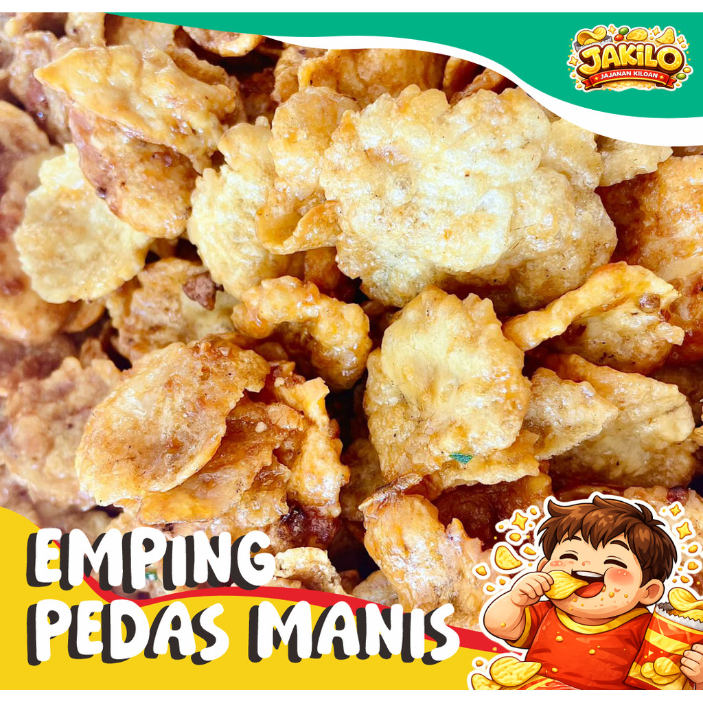 Emping Thailand Pedas Manis 150gr Emping Mlinjo Pedas Manis Keceprek - JAKILO Jajanan Kiloan