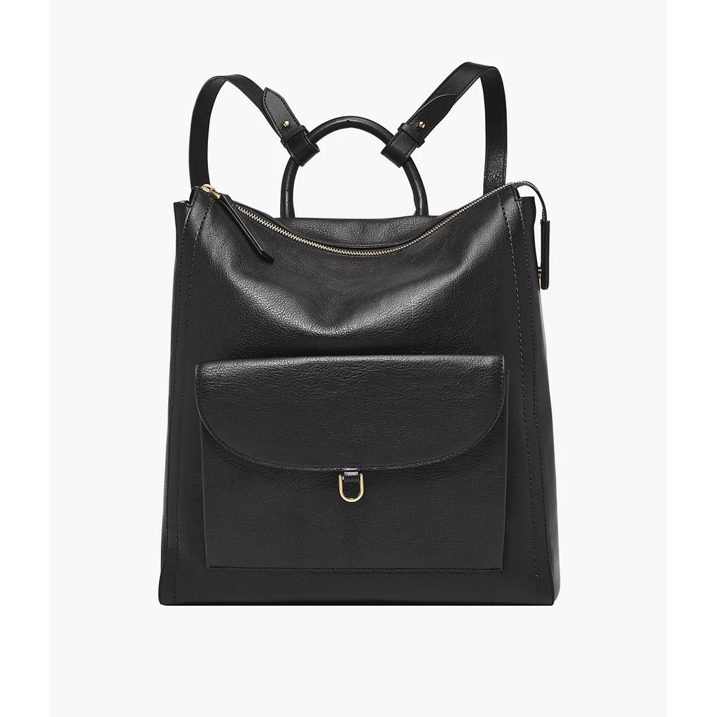 Fossil Parker Leather Backpack Tas Wanita Black ZB1836-001