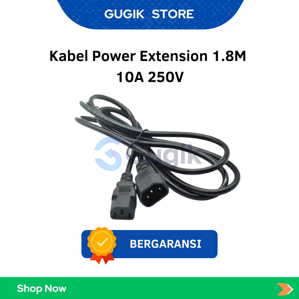 Kabel Power Extension 1.8M 10A 250V