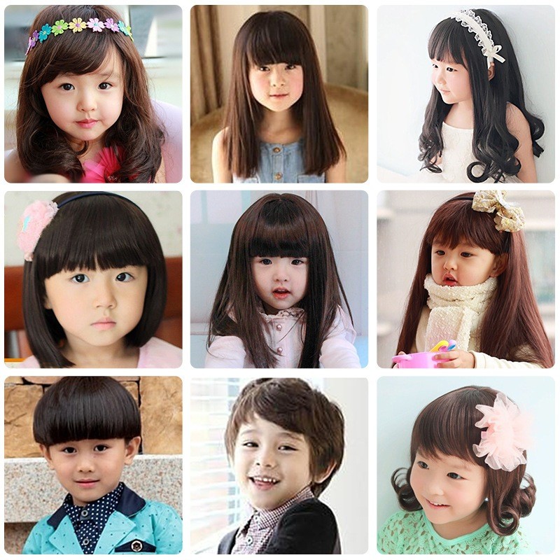 Wig anak-anak, wig untuk anak perempuan, wig untuk pemotretan anak