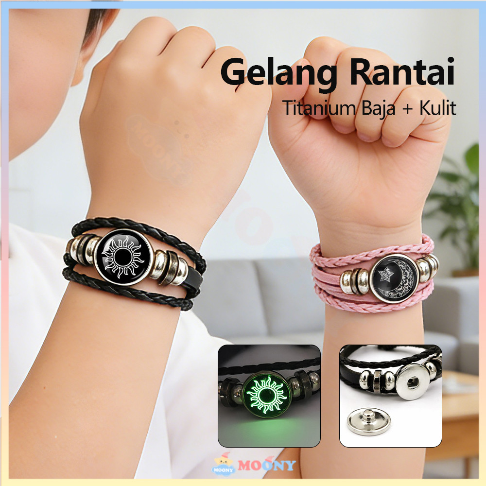 Moony Gelang Couple Kekasih Matahari dan Bulan Gelang Matahari dan Bulan Menenun Gelang Pasangan Kul