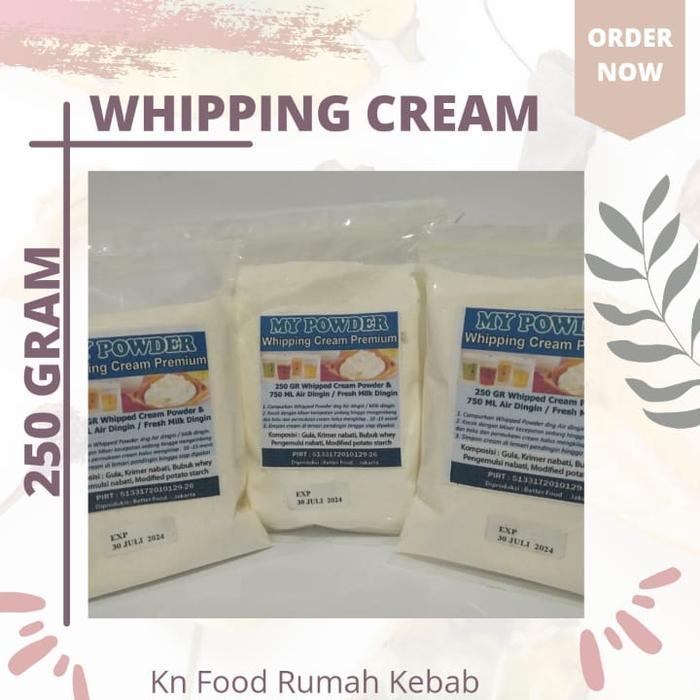 Bubuk Instan Whipping Cream -Whipping Cream / Whipped Cream -250 gram