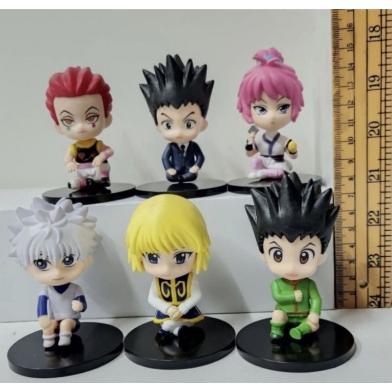 ACTION FIGURE HUNTER X HUNTER KILUA KURAPIKA GON SET 6PCS     Berkualitas