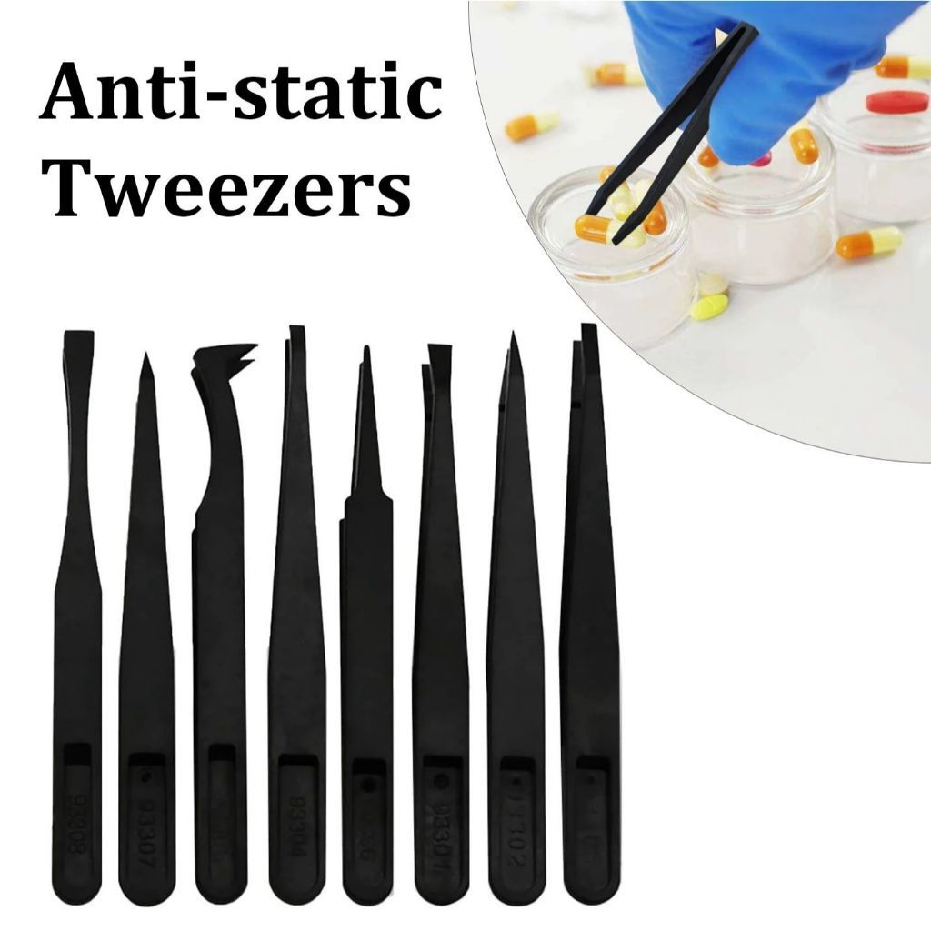 Tweezer Esd Anti Statis - Pinset Plastik Anti Static - Tweezer Plastik Non Magnetik