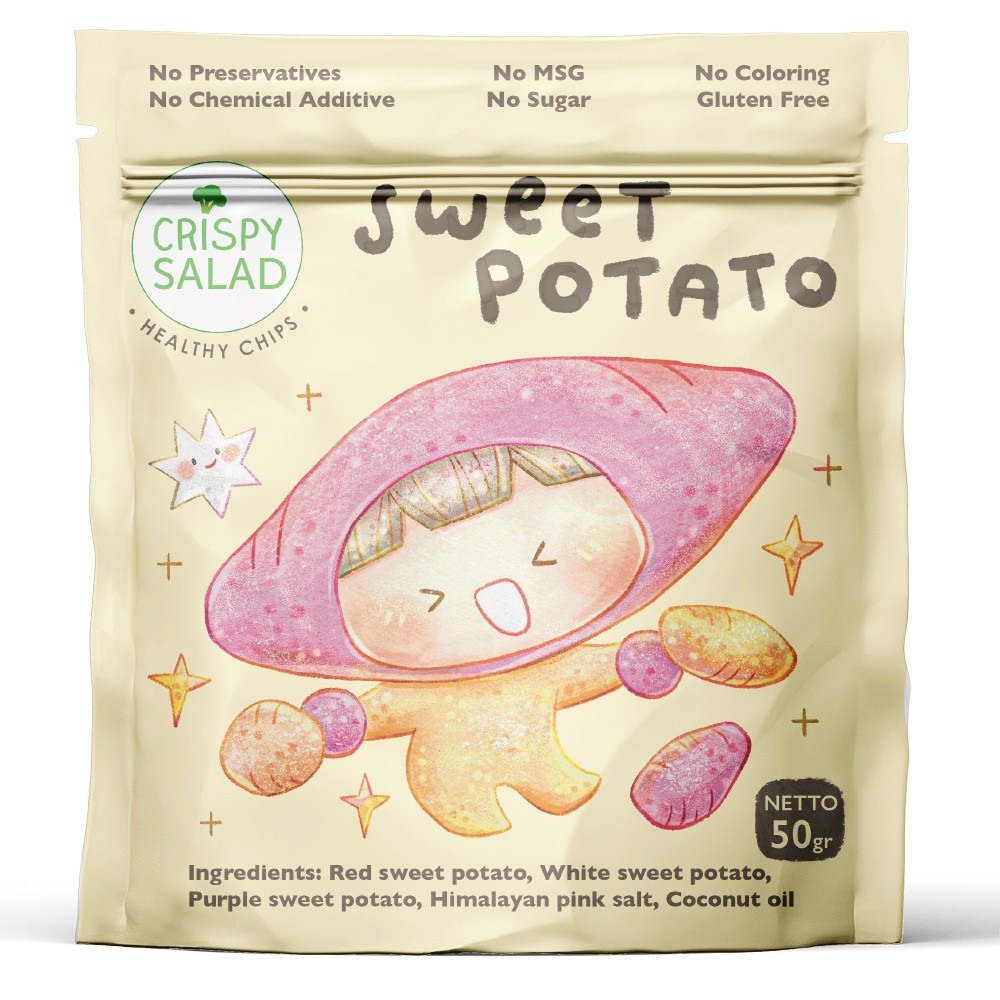 Crispy Salad Sweet Potato 50gr