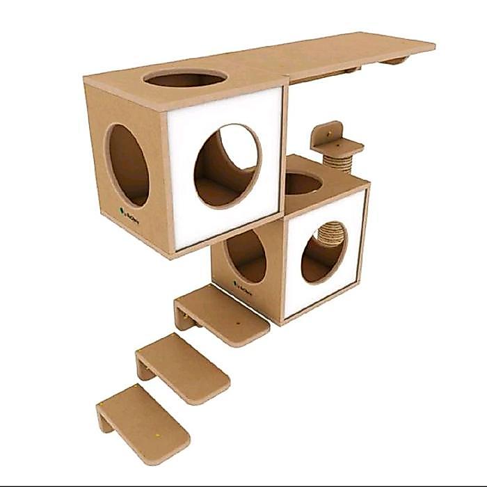 PLAYGROUND KUCING DINDING/PLAYGROUND KUCING SET/KANDANG KUCING/BOX KUCING/GARUKAN KUCING/KANDANG