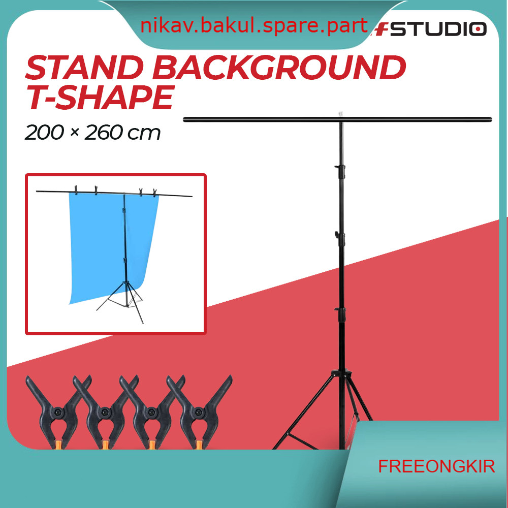 Tiang Stand Backdrop Background Studio Foto Produk Aneka Ukuran