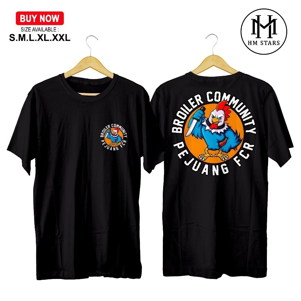 KAOS AYAM BROILER COMMUNITY - KAOS PEJUANG FCR BROILER COMMUNITY - KAOS ABK - KAOS ANAK BUAH KANDANG