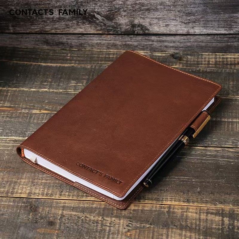 

Handmade Retro Vintage A5 B5 Leather Book Cover With Pen Holder Notebook Sleeve Notepad Office School Stationery Supplies
