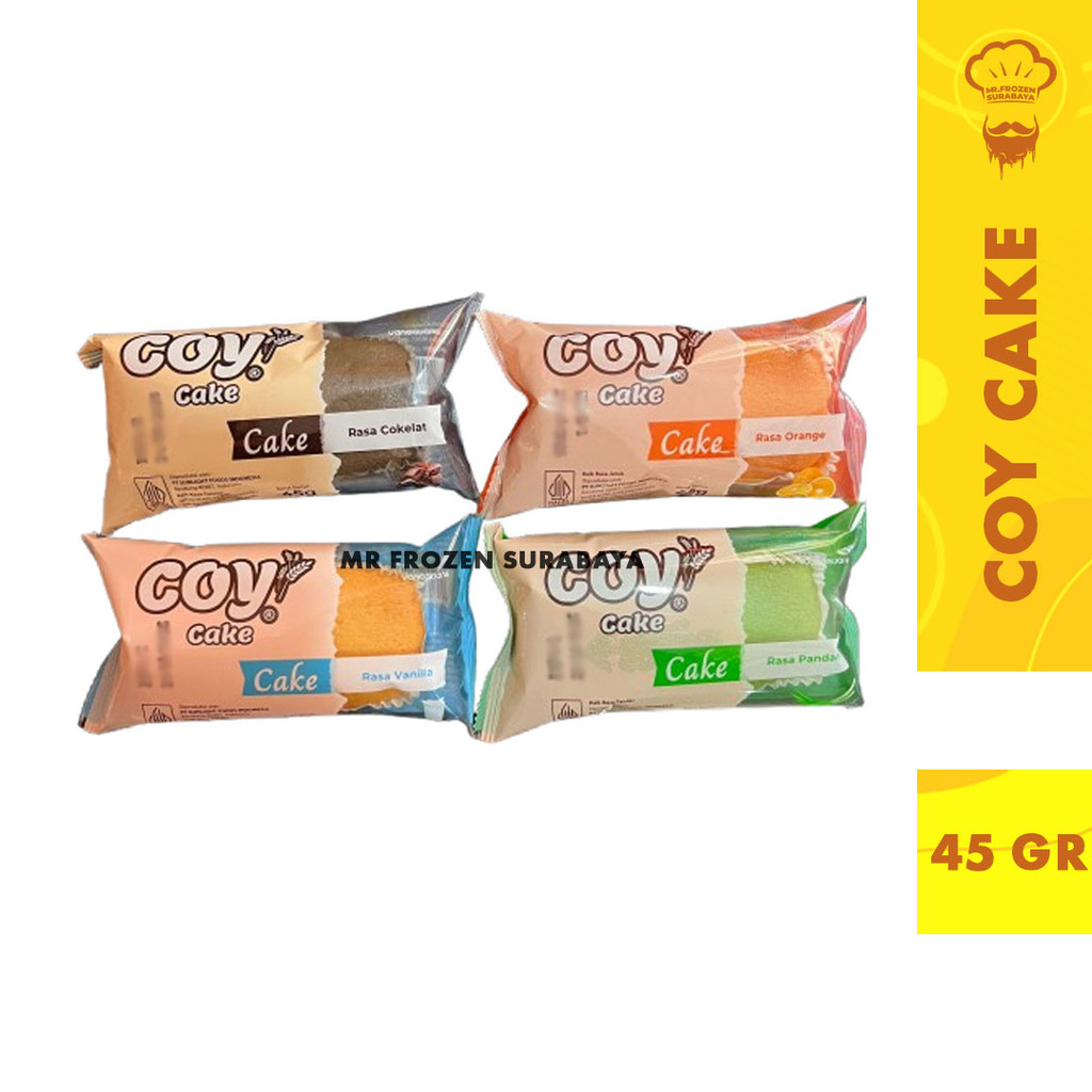 [CEK GROSIR] Roti Coy Cake Bolu Telur Lembut Aneka Rasa 45gr