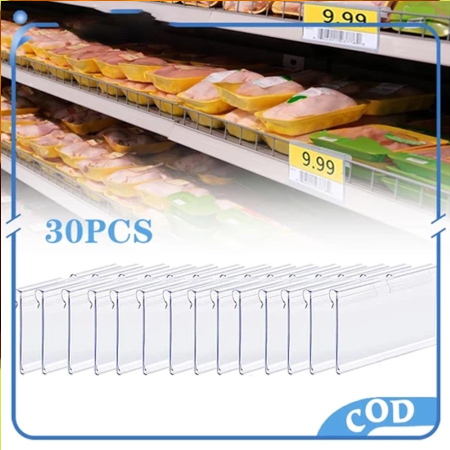 

30pcs Label Harga Mika Price Tag Holder PVC Price Tag Card - 30pcs 4×6 CM - NAME TAG / LABEL HARGA AKRILIK COD