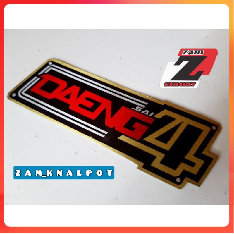 Emblem Knalpot Racing Merk DAENG 4