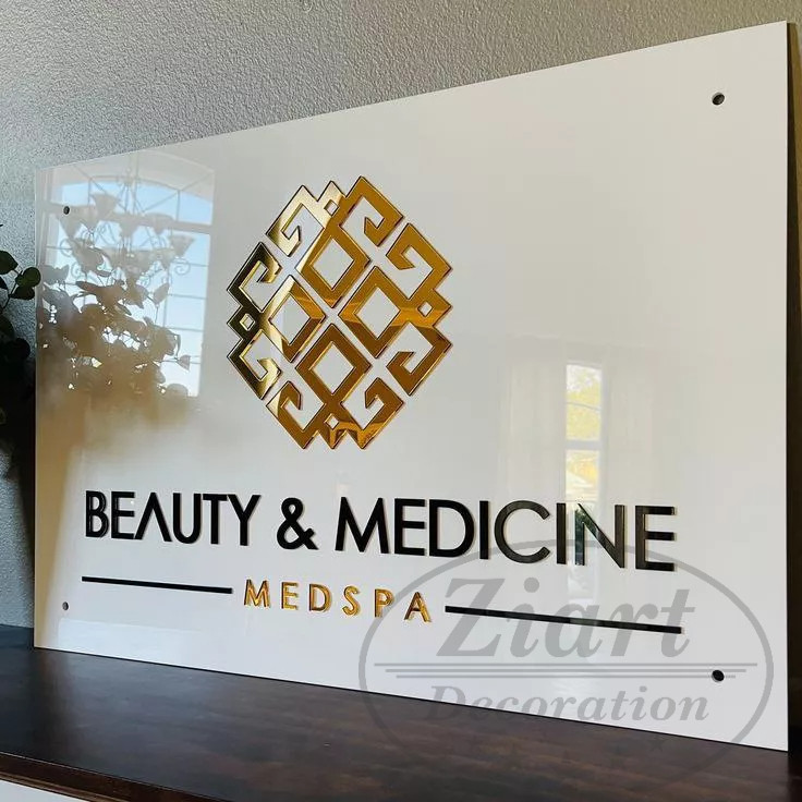 

Custom Acrylic Logo Bussiness Sign Papan Nama Usaha 3D Timbul PU2