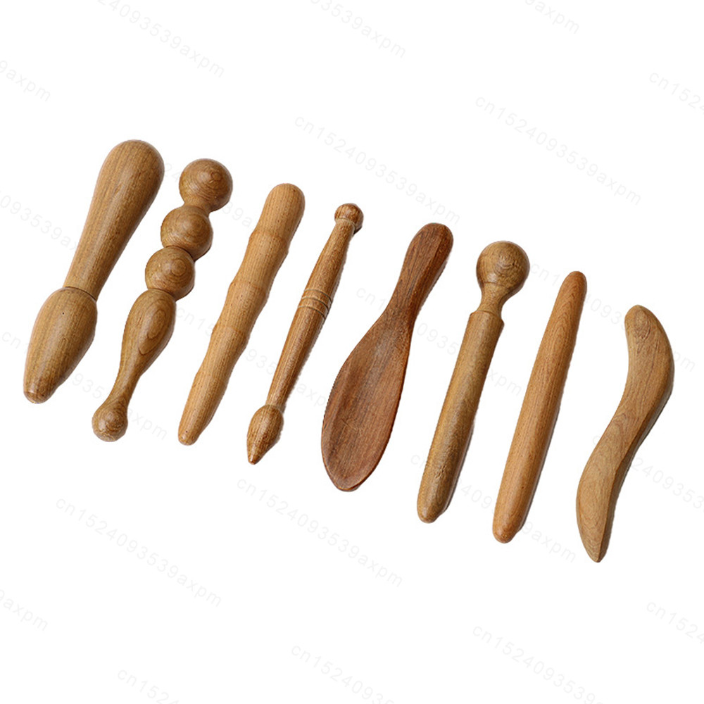 

Natural Wooden Acupoint Stick Dial Stick Meridian Pen Massage Stick Body Meridian Stress Relief Foot Sole Acupoint Massage Tools
