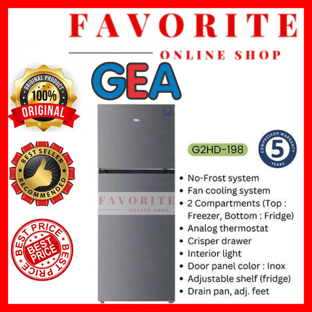 KULKAS GEA G2HD 198 / GEA KULKAS 2 PINTU G2HD-198