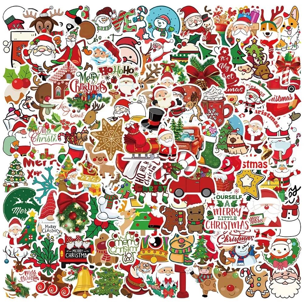 

10/50/100pcs Kawaii Cartoon Santa Claus Aesthetic Stickers Kids Toy Diary Laptop Scrapbook Decoration Graffiti Sticker