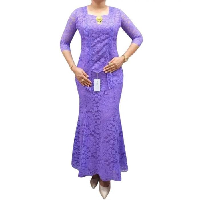 NJ STELAN DRES BROKAT KUTU BARU/SET ROK Pesta Panjang Wanita Casual