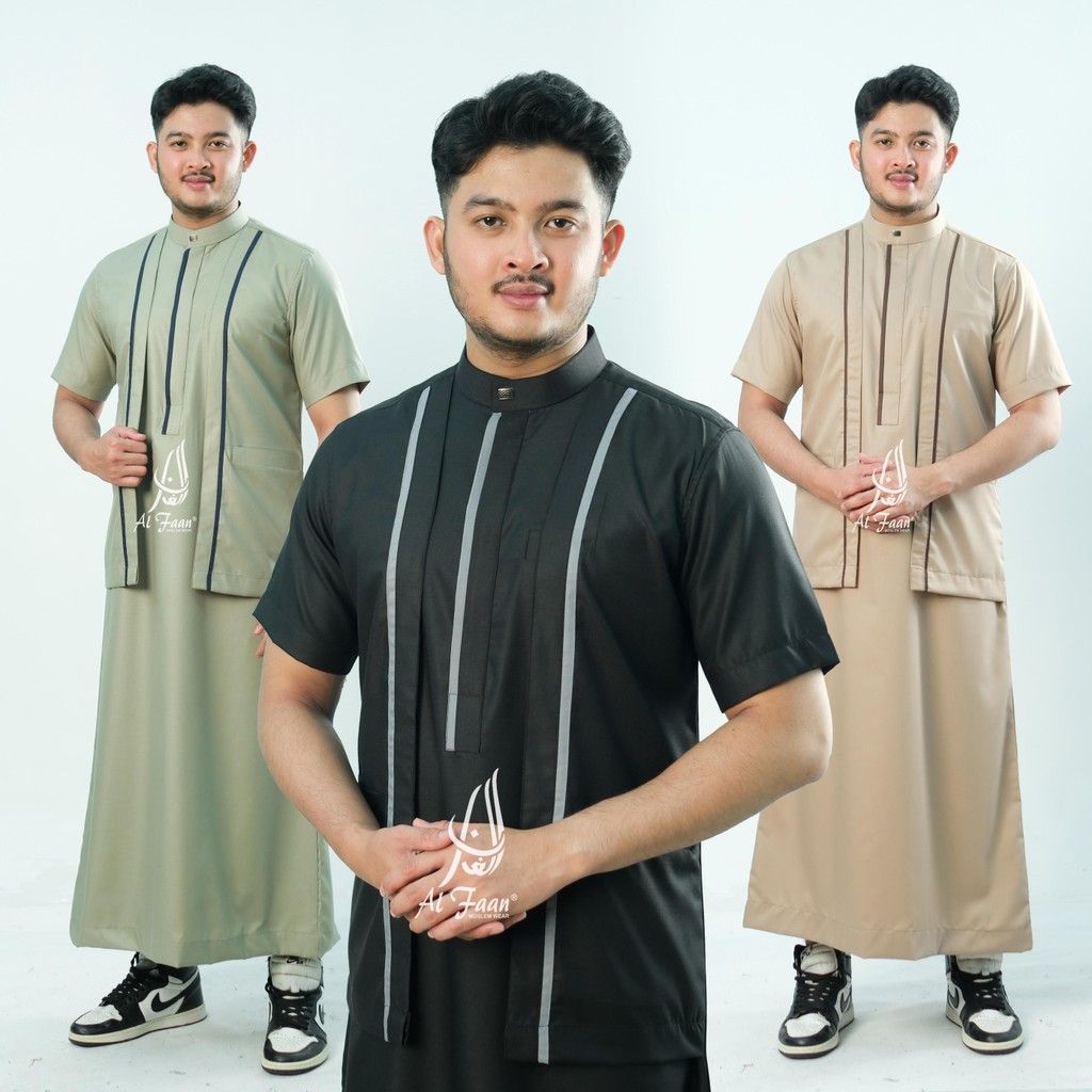 Jubah Slimfit ALWASIL Jubah pria Gamis Pria  jubah gamis pria lengan pendek auter jubah rompi jubah 
