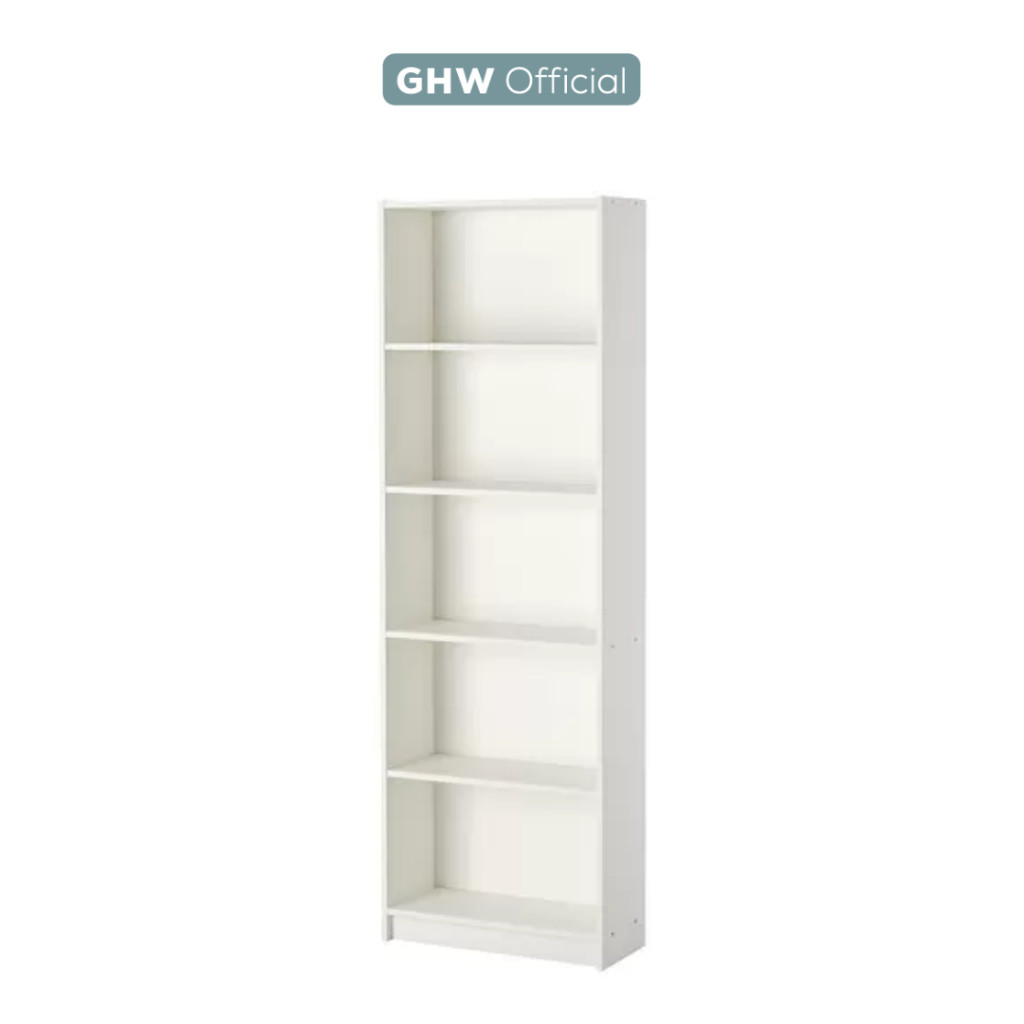 NEW ARRIVAL SWITZERLAND GRSBY Rak buku putih uk 60x180 cm, rak serbaguna, rak susun, GE2271