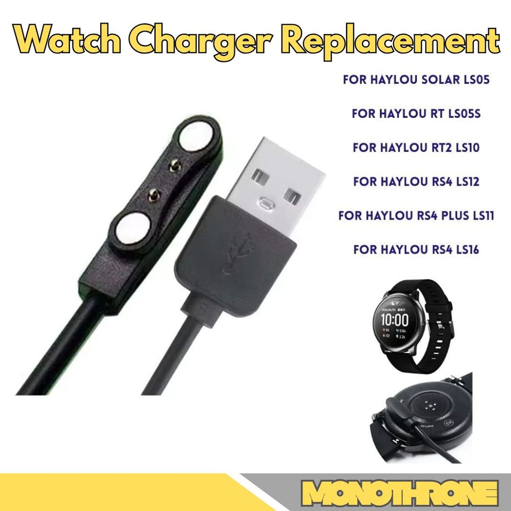 Kabel Charger Replacement For Smartwatch Haylou Solar LS05 LS05S Haylou RT2 LS10 RS4 LS12 Haylou RS4