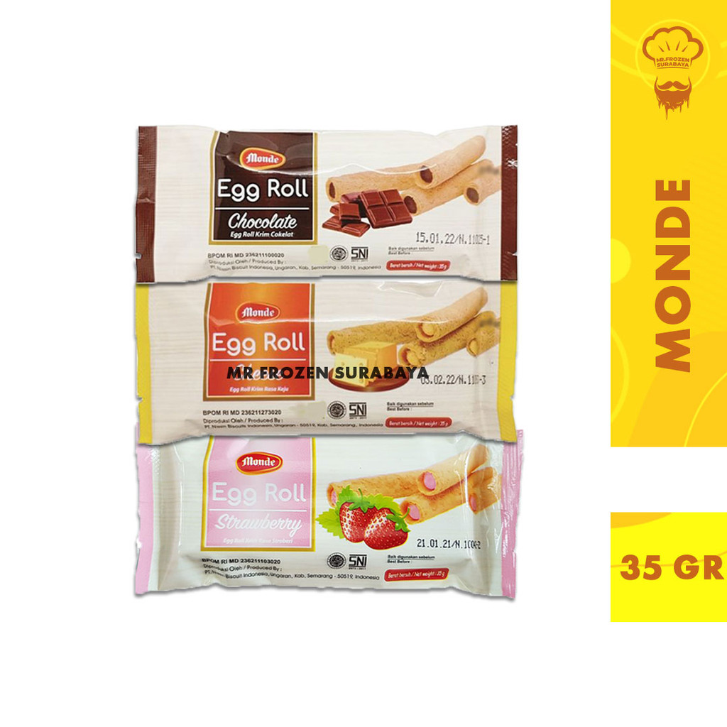

Monde Egg Roll Chocolate Strawberry 35 gr