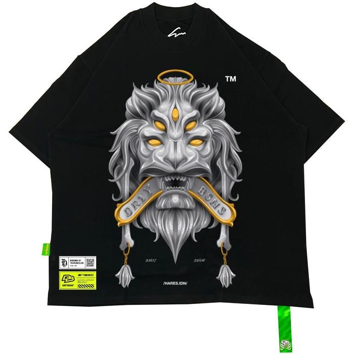 (COD) HARES - T-shirt Oversize Unisex | Leo Tshirt | Kaos Atasan Pria Wanita - Heavyweight Pendek Po