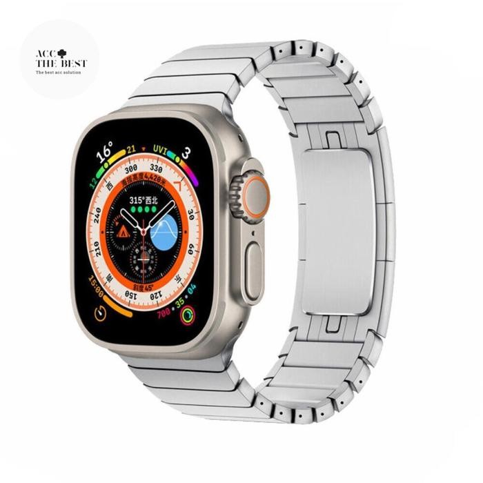 [Akssesoris Watch] IWATCH ULTRA 49MM STRAP STAINLESS STEEL IWATCH ULTRA SE 8 7 6 5 4 - TITANIUM, SIZ