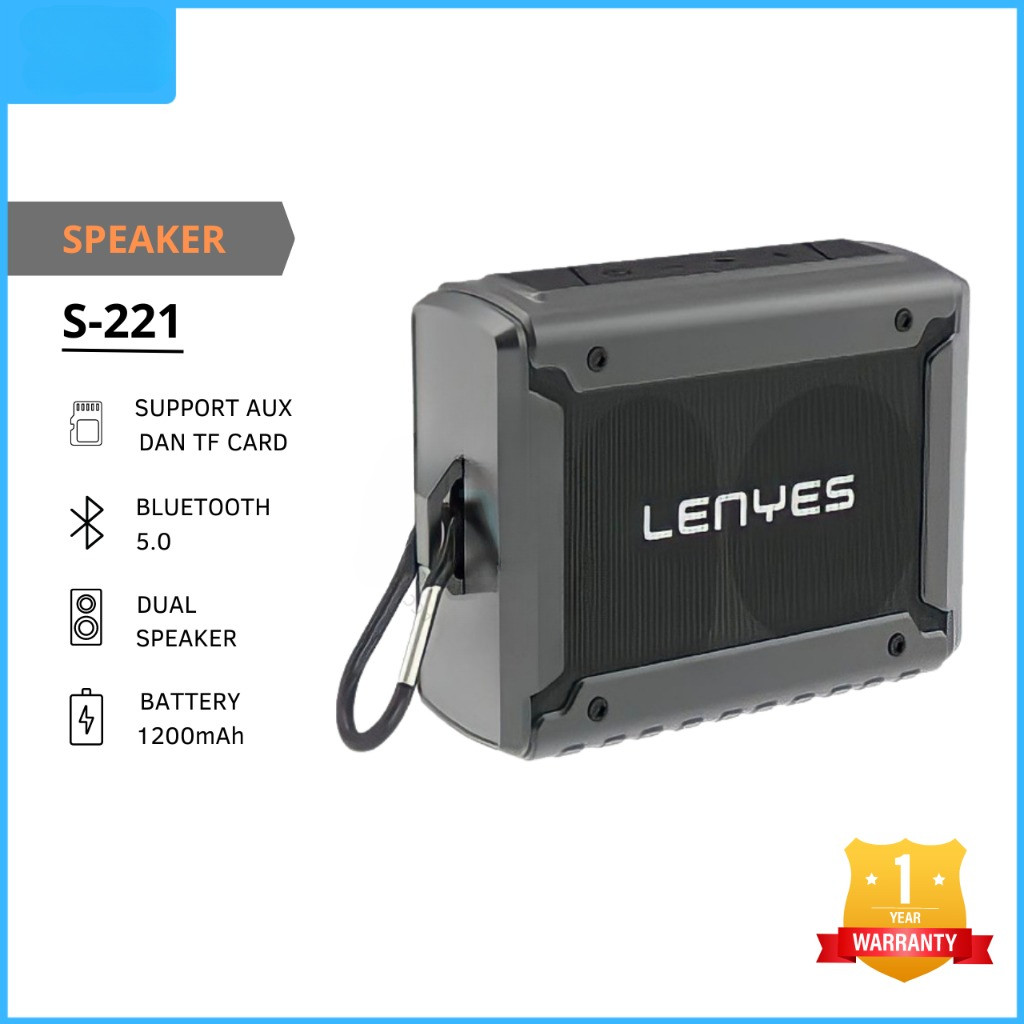 Speaker LENYES S221 Mini Wireless Speaker Portable Bluetooth 5.0 Music Box TWS Support Aux Micro SD