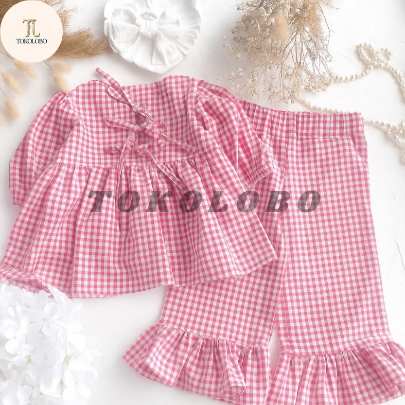 TOKOLOBO 12.12 BIRTHDAY SALE SETELAN BAJU ANAK PEREMPUAN TERBARU CALINA | ESTIMASI USIA 1-6TH | SET 