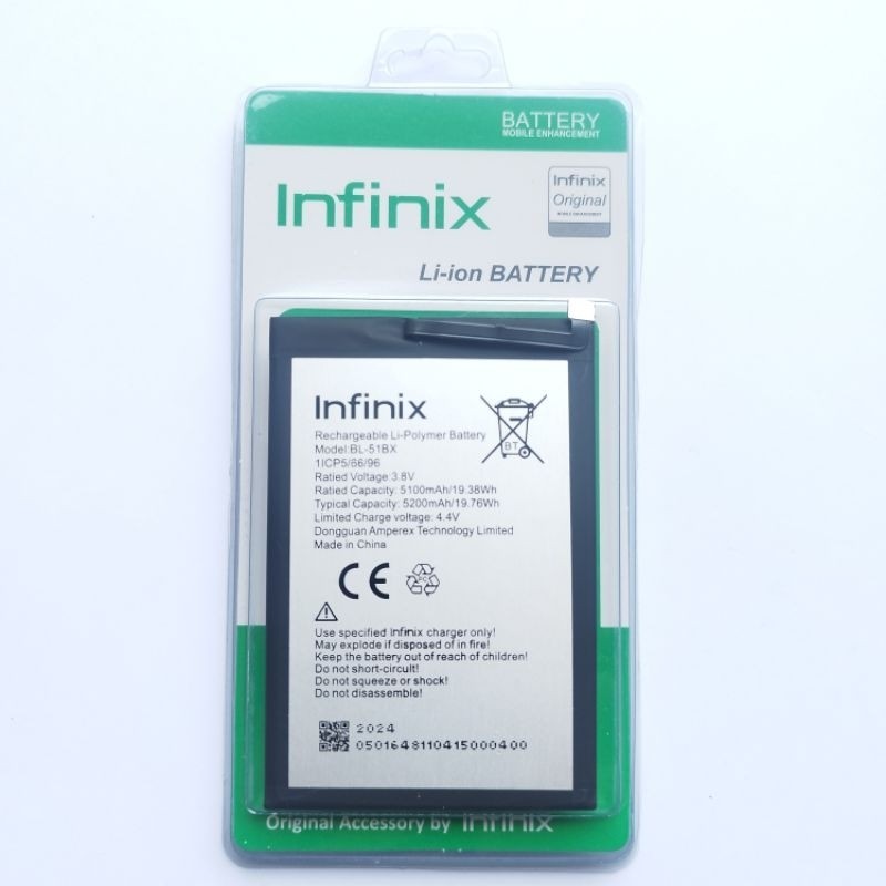 ( AR ) BATERAI BATRE INFINIX HOT 11 X662 X662B / HOT 10 X682 X682B X682C BL51BX BL-51BX ORIGINAL