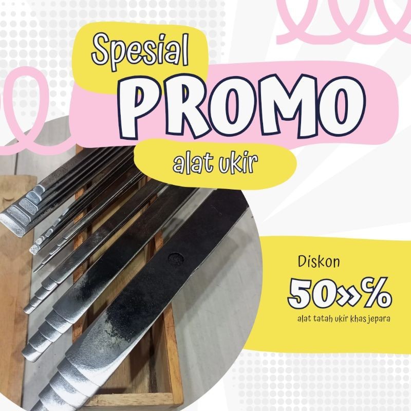 

Tatah ukir kerajinan pahat ukir kayu 1 set isi 15pcs Alat Pertanian Alat Berkebun Taman Baja Asli Bisa COD