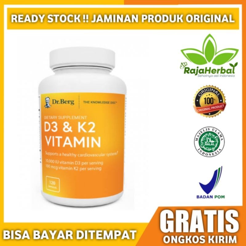 100% ASLI Vitamin D3 & K2 Dr Berg 10000IU Original - Dr.Berg Vitamin D3 & K2 10000IU Asli - Dr Berg 