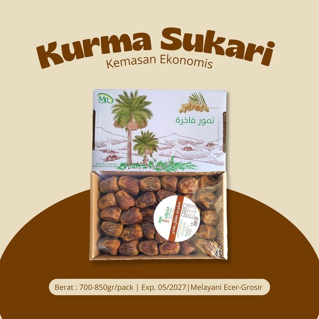 

Kurma Sukari Tomran Kemsan Ekonomis 850gr- Sukari Al-Qassim Dates