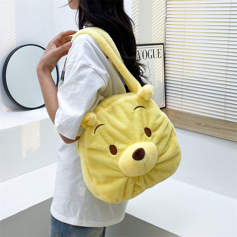 

Disney Winnie The Pooh Women Plush Crossbody Bag Kawaii Pooh Bear Plush Messenger Bag Suffted Doll Handbag Xmas Gift For Girls