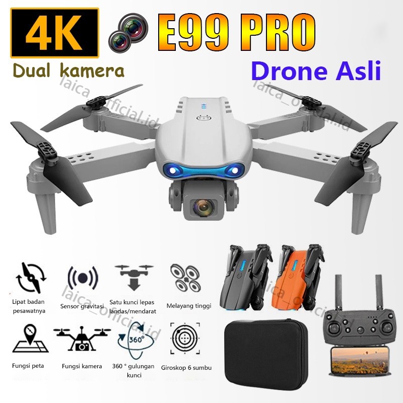 2025 TERBARU Drone E99 PRO Mini Drone Dual Kamera Drone indoor RC 4K HD Kamera WIFI FPV Lipat Profes
