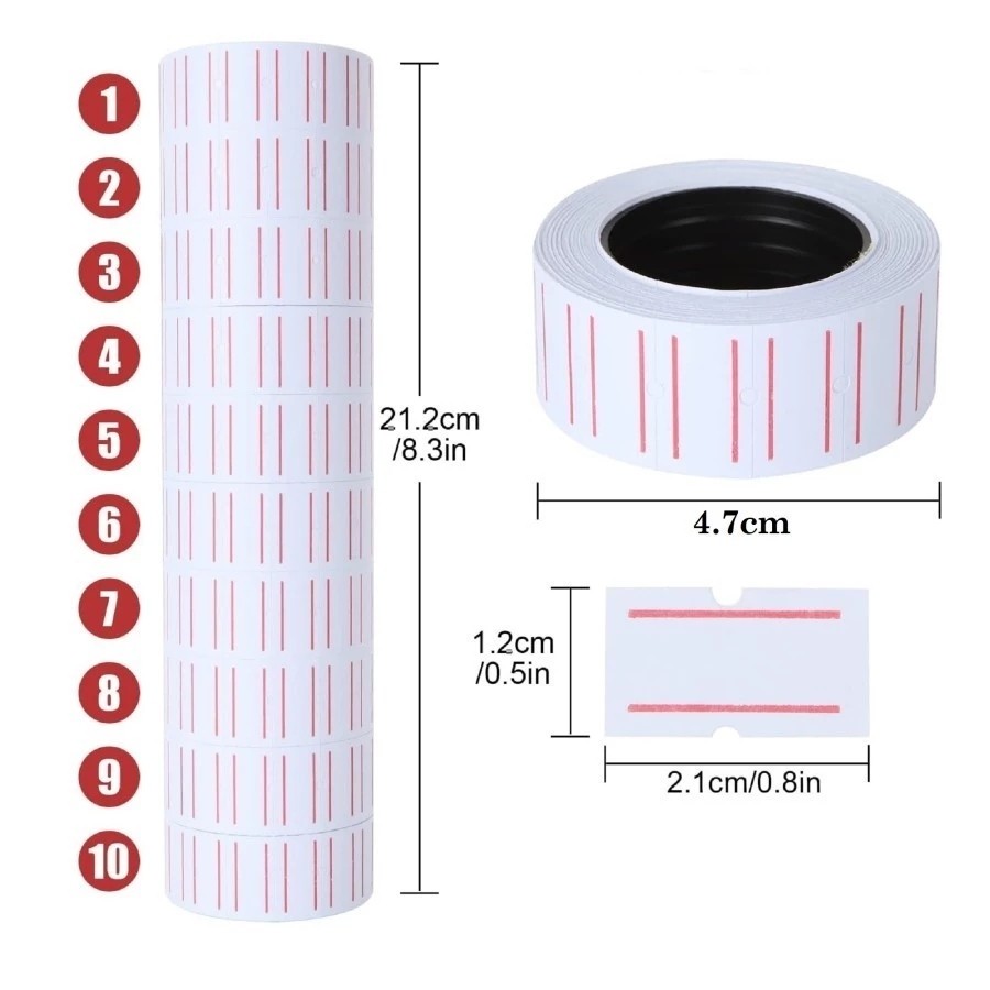 

MUSO | Kertas Label Harga LINKO 400 PCS - Refill Price Tag Roll 10 Roll 4000PCS Sticker Penanda Harga 10ROLL