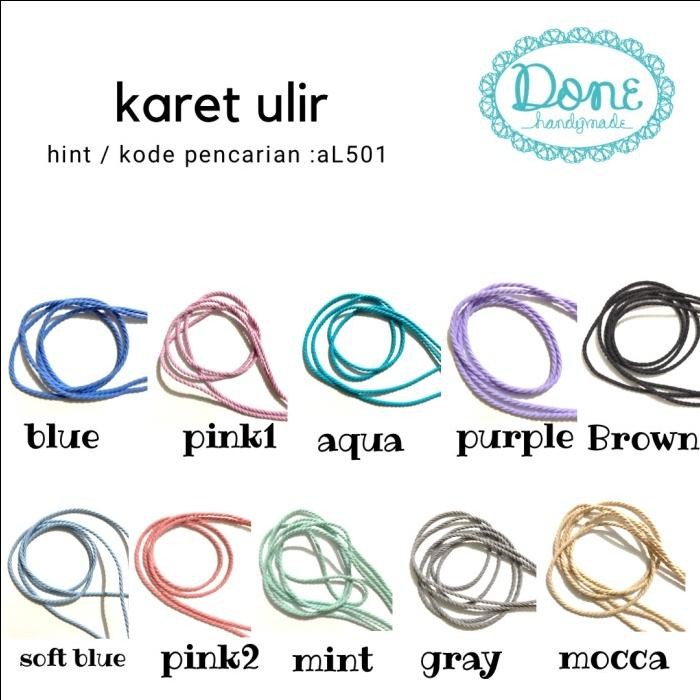 

Done handymade Tali Karet ulir tali karet kerajinan tangan tali karet rambut aL501 tali kerajinan tangan - Blue