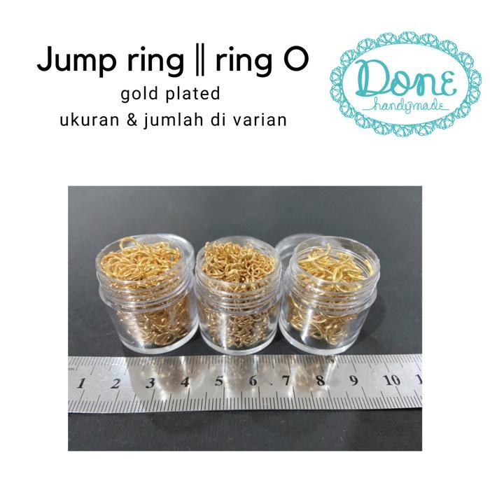 

done handymade metal rakit ring o jump ring gold ring emas charm craft perhiasan diy meronce - 0,4cm min 490bh