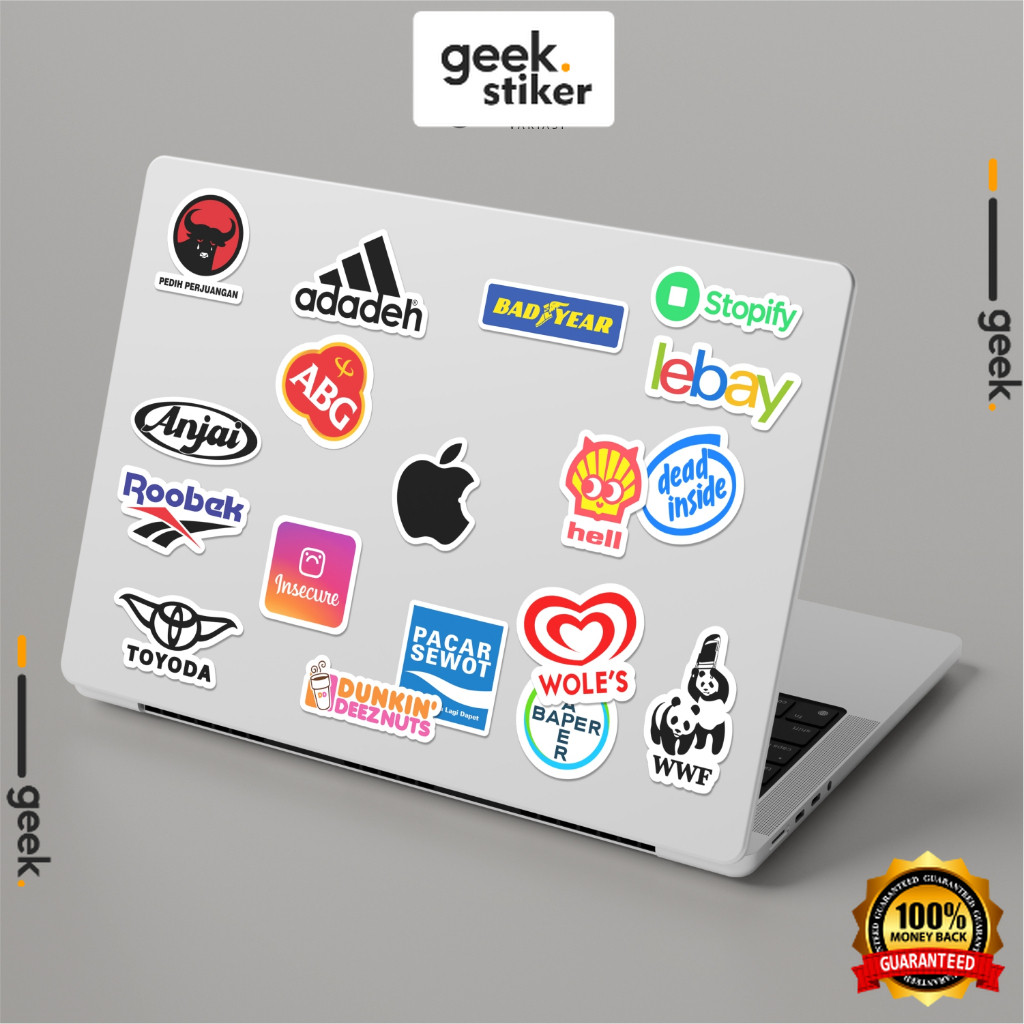 

Stiker Pack Parodi Logo Brand | Stiker Vinyl Waterproof Anti Air | Stiker Laptop Buku Aksesoris Dekorasi