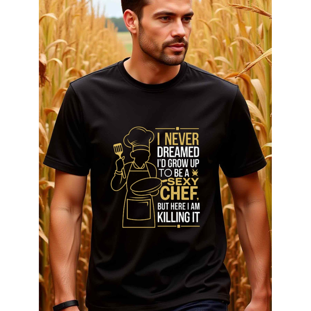 Kaos Koki Seksi - Baju Katun Keren, Kaos Santai Pria