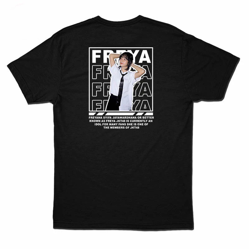 Kaos Distro FREYA JKT48 - T-shirt JKT48 FREYA / Kaos Dewasa Cotton Combed / Tshirt Pria Wanita
