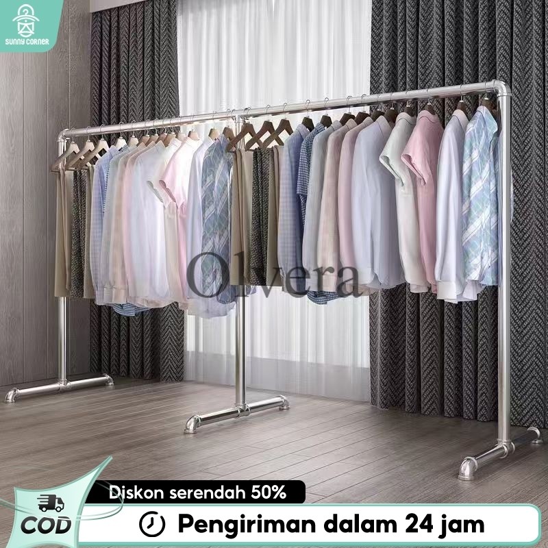 Jemuran Baju Besi Stainless 300CM Jemuran Baju Outdoor Jemuran Gantungan Baju Besi Panjang Jemuran B