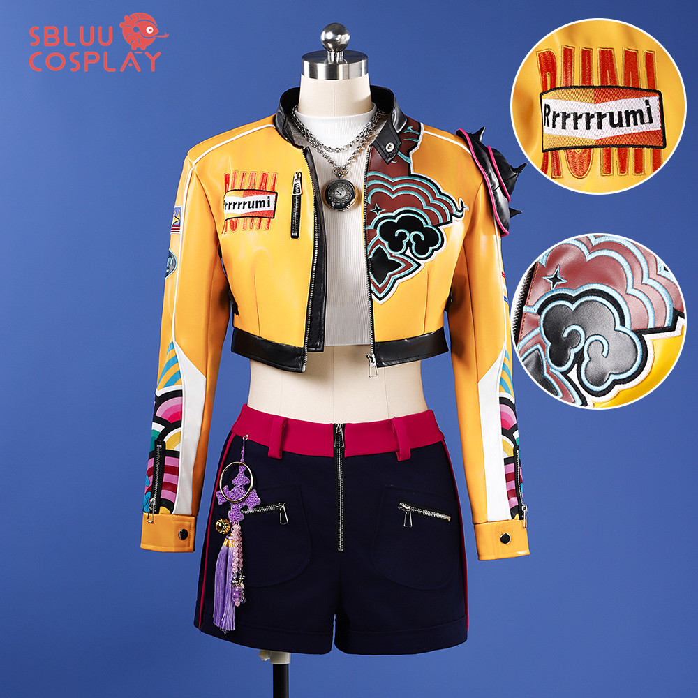 SBluuCosplay Kpop Huntrix Rumi Cosplay Costume R Quality Demon Hunters Rumi Cosplay Wig